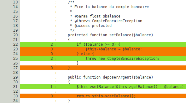 Couverture de code pour setBalance()